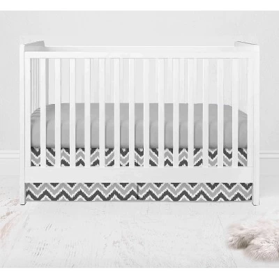 Bacati - Ikat Chevron White Grey Neutral 10 Pc Crib Set With 2 Crib Fitted Sheets 4 Muslin Swaddling Blankets 7 Bacati - Ikat Chevron White Grey Neutral 10 Pc Crib Set With 2 Crib Fitted Sheets 4 Muslin Swaddling Blankets - Image 5