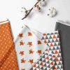 Bacati - Playful Fox Orange Gray 10 Pc Crib Bedding Set With Long Rail Guard Cover