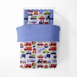 Bacati - Transportation Blue Red Green Navy Orange 3 Pc Toddler Sheet Set 12 Bacati - Transportation Blue Red Green Navy Orange 3 Pc Toddler Sheet Set -Baby Products GUEST bf32afff 3da7 4db6 a8ff 00ef671fbf2e