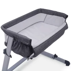 Simmons Kids' Dream Bedside Baby Bassinet Sleeper With Breathable Mesh And Adjustable Heights - Lightweight Portable Crib - Gray 23 Simmons Kids' Dream Bedside Baby Bassinet Sleeper With Breathable Mesh And Adjustable Heights - Lightweight Portable Crib - Gray -Baby Products GUEST c07e351d a02f 456e 9a1f e8d10eada634