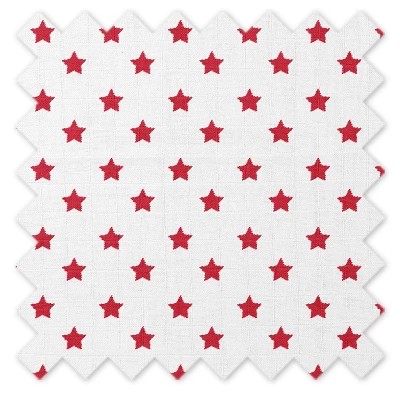 Bacati - Stars Red Ikat Muslin 4 Pc Toddler Bedding Set 8 Bacati - Stars Red Ikat Muslin 4 Pc Toddler Bedding Set - Image 6