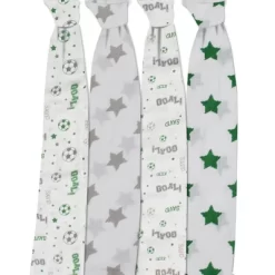 Bacati - Soccerball Green/Gray Muslin Swaddling Blankets Set Of 4 7 Bacati - Soccerball Green/Gray Muslin Swaddling Blankets Set Of 4 -Baby Products GUEST c78e54e4 ac80 4828 8625 2ea00400f4a8