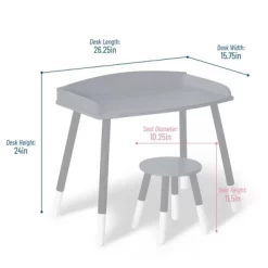 Modern Study Desk And Stool Set - WildKin -Baby Products GUEST c7b5238a 5ca8 423f 9edb b67a215f5d3a