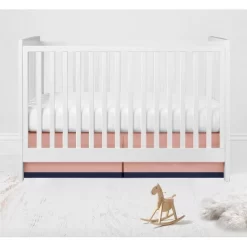 Bacati - Olivia Coral Navy 3 Pc Crib Bedding Set -Baby Products GUEST caaf4aac 52b3 4af7 8170 a07af1046f09
