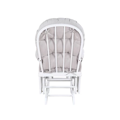 Suite Bebe Mason Glider & Ottoman - White/Woven Gray 6 Suite Bebe Mason Glider & Ottoman - White/Woven Gray - Image 4