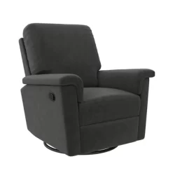 Baby Relax Terrin Swivel Glider Recliner Distressed Faux Leather