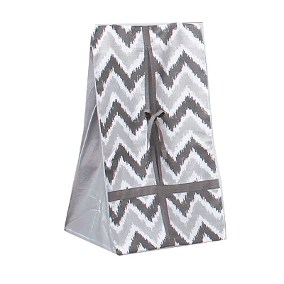 Bacati - Ikat Chevron White Grey Neutral 10 Pc Crib Set With 2 Crib Fitted Sheets 4 Muslin Swaddling Blankets 8 Bacati - Ikat Chevron White Grey Neutral 10 Pc Crib Set With 2 Crib Fitted Sheets 4 Muslin Swaddling Blankets - Image 6