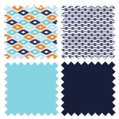 Bacati - Liam Kilim Aqua/Orange/Navy Collapsible Laundry Hamper -Baby Products GUEST cde20c40 1a68 4b9e 8455 e1d3cc2ebd64