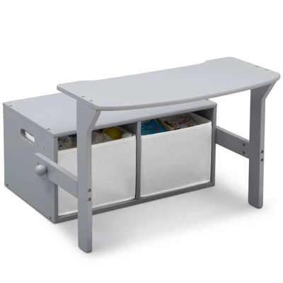 Delta Children MySize Activity Bench - Gray 5 Delta Children MySize Activity Bench - Gray - Image 3
