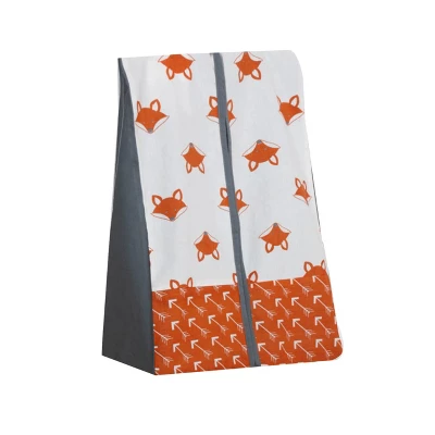 Bacati - Playful Fox Orange Gray 10 Pc Crib Bedding Set With Long Rail Guard Cover 9 Bacati - Playful Fox Orange Gray 10 Pc Crib Bedding Set With Long Rail Guard Cover - Image 7