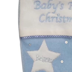 Northlight 20" Blue Babys First Christmas Velveteen Snowman Angel Christmas Stocking -Baby Products GUEST d40edab9 d860 41a4 8c33 97b20b0640ad