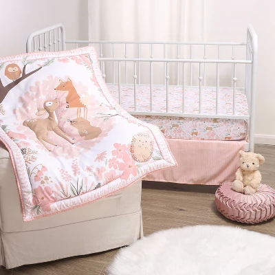 The Peanutshell Fairytale Forest Pink Crib Bedding Set, 3pc To 12 Pc, For Girls 9 The Peanutshell Fairytale Forest Pink Crib Bedding Set, 3pc To 12 Pc, For Girls - Image 7