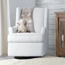 SECOND STORY HOME Hemingway Swivel Recliner Chair - White -Baby Products GUEST da6f607e 6d7b 46cf 92ba 7f3f7a3a723a