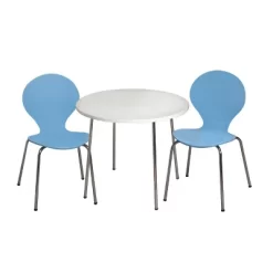 3pc Kids' Table And Chair Set With Chrome Legs - Gift Mark -Baby Products GUEST db352293 10c8 4bef ada3 be9ae6660090