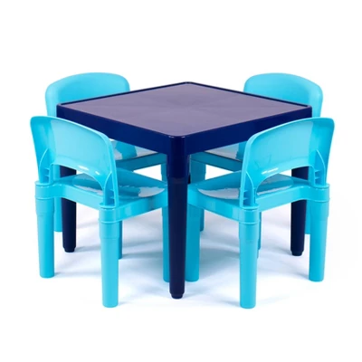 5pc Kids' Lightweight Plastic Table And Chair Set - Humble Crew 5 5pc Kids' Lightweight Plastic Table And Chair Set - Humble Crew - Image 3