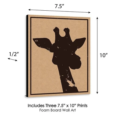 Big Dot Of Happiness Wild Safari - Jungle Animal Nursery Wall Art, Kids Room Decor & Home Decorations - Gift Ideas - 7.5 X 10 Inches - Set Of 3 Prints 5 Big Dot Of Happiness Wild Safari - Jungle Animal Nursery Wall Art, Kids Room Decor & Home Decorations - Gift Ideas - 7.5 X 10 Inches - Set Of 3 Prints - Image 3