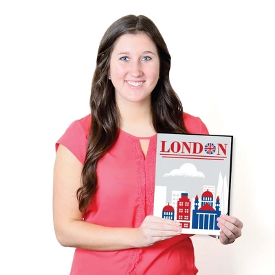 Big Dot Of Happiness Cheerio, London - British UK Skyline Wall Art, Nursery Decor And Kids Room Decorations Ideas - 7.5 X 10 Inches - Set Of 3 Prints 6 Big Dot Of Happiness Cheerio, London - British UK Skyline Wall Art, Nursery Decor And Kids Room Decorations Ideas - 7.5 X 10 Inches - Set Of 3 Prints - Image 4