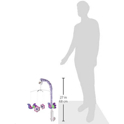 Bacati - Botanical Purple/Aqua/Lime/Plum Sanctuary Musical Mobile 3 Bacati - Botanical Purple/Aqua/Lime/Plum Sanctuary Musical Mobile