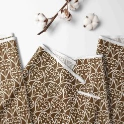 Bacati - Damask Chocolate Dark 100 Percent Cotton Universal Baby US Standard Crib Or Toddler Bed Fitted Sheet