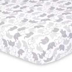 The Peanutshell Dino And Elephant Stripes Fitted Crib Sheets For Boys Or Girls, 6-Pack Set | Blue, Grey -Baby Products GUEST e134d8e7 9b60 498f b0ea fe74cdfbe7fc