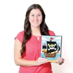 Big Dot Of Happiness Pirate Ship Adventures - Nautical Skull And Treasure Chest Nursery Wall Art And Kids Room Decor - 7.5 X 10 Inches Set Of 3 Prints -Baby Products GUEST e22d7a19 3eaa 46d1 a7e9 809932e1e1c4