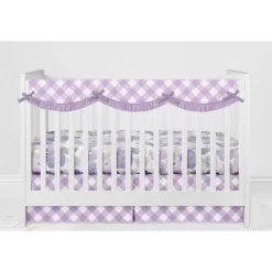 Bacati - Watercolor Floral Purple Gray 6 Pc Crib Bedding Set With Long Rail Guard Cover 20 Bacati - Watercolor Floral Purple Gray 6 Pc Crib Bedding Set With Long Rail Guard Cover -Baby Products GUEST e3f56d40 ddc9 4138 9a16 c11db1e279db