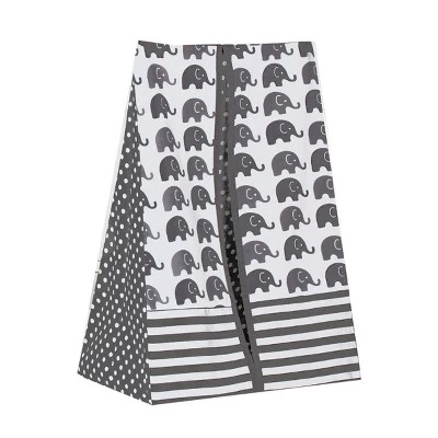 Bacati - Elephants White/Gray 10 Pc Crib Bedding Set With Long Rail Guard Cover 12 Bacati - Elephants White/Gray 10 Pc Crib Bedding Set With Long Rail Guard Cover - Image 10