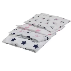 Bacati - Little Sailor Blue/Navy/Pink Girls Muslin Swaddling Blankets Set Of 4 -Baby Products GUEST e563865a 540e 425d a329 d96efe9633e0