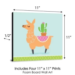 Big Dot Of Happiness Whole Llama Fun - Kids Room, Nursery Decor And Home Decor - 11 X 11 Inches Nursery Wall Art - Set Of 4 Prints For Baby's Room -Baby Products GUEST e57d8c03 dca6 4119 909e 45a4822291dc