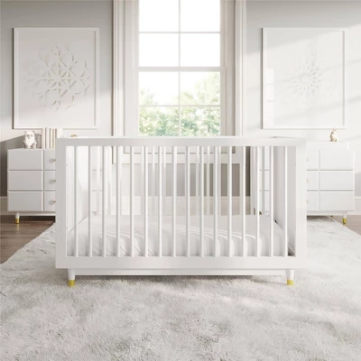 Room & Joy Rory 3-in-1 Crib With Adjustable Mattress Height - White 3 Room & Joy Rory 3-in-1 Crib With Adjustable Mattress Height - White