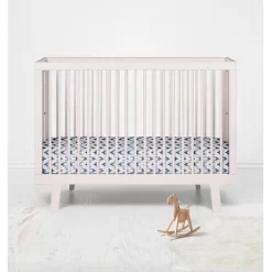 Bacati - Navy Deer Muslin 100 Percent Cotton Universal Baby US Standard Crib Or Toddler Bed Fitted Sheet -Baby Products GUEST e83261a4 5774 4c9c 8b7a 2cd23b9f05a5