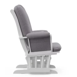 Storkcraft Tuscany White Frame Glider And Ottoman