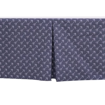 Bacati - Woodlands Gray Arrows Neutral Cotton Crib/Toddler Crib Skirt 4 Bacati - Woodlands Gray Arrows Neutral Cotton Crib/Toddler Crib Skirt - Image 2