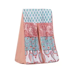 Bacati - Paisley Sophia Coral Aqua 10 Pc Crib Bedding Set With Long Rail Guard Cover -Baby Products GUEST ef853833 bf40 4e9a 8d32 beb31b0aabb8