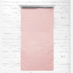Bacati - Olivia Triangles Coral Muslin 3 Pc Toddler Bed Sheet Set