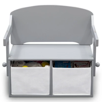 Delta Children MySize Activity Bench - Gray 6 Delta Children MySize Activity Bench - Gray - Image 4