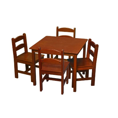 5pc Kids' Square Table And Chair Set - Gift Mark 3 5pc Kids' Square Table And Chair Set - Gift Mark