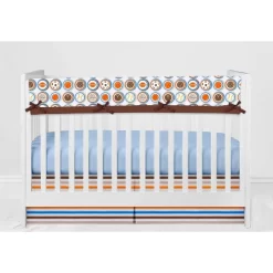Bacati - Mod Sports Blue Orange Chocolate 11 Pc Crib Bedding Set With Long Rail Guard Cover -Baby Products GUEST f2de8baa ff4d 4eba 8296 b57f34cc5060 1