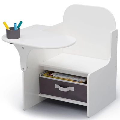 Delta Children MySize Chair Desk With Storage Bin - White 4 Delta Children MySize Chair Desk With Storage Bin - White - Image 2