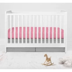 Bacati - Elephants Pink/Fuschia/Gray 10 Pc Crib Bedding Set With Long Rail Guard Cover -Baby Products GUEST f5340ba2 3e0f 4480 a691 76962c23a5ac