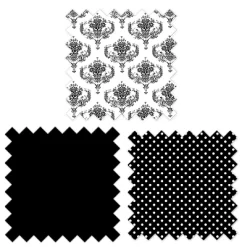 Bacati - Classic Damask Black/Grey/White 6 Pc Crib Bedding Set With Long Rail Guard Cover -Baby Products GUEST f6e25d4d 1c63 40a9 bf63 282444409c5f 1