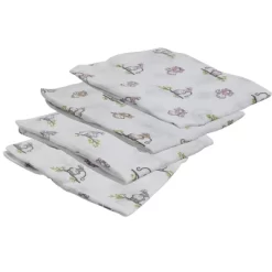Bacati - Happy Monkeys Pink/Lilac/Gray Girls Muslin Swaddling Blankets Set Of 4 -Baby Products GUEST f71ca53e 9150 4886 acf8 38931fbf86fb