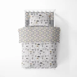 Bacati - Woodlands Beige/Gray 4 Pc Toddler Bedding Set -Baby Products GUEST fa087941 62e3 4eb0 8dc7 d8fe9f8ff020