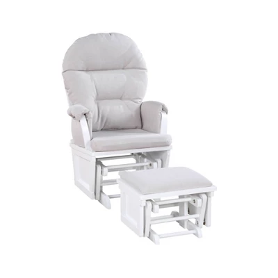 Suite Bebe Mason Glider & Ottoman - White/Woven Gray 4 Suite Bebe Mason Glider & Ottoman - White/Woven Gray - Image 2