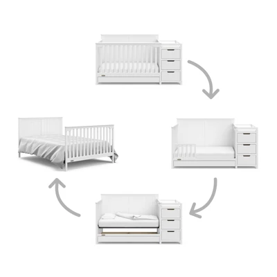 Graco Hadley 5-in-1 Convertible Crib And Changer With Drawer 11 Graco Hadley 5-in-1 Convertible Crib And Changer With Drawer - Image 9