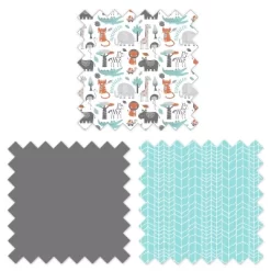 Bacati - Jungle Safari Aqua Orange Gray 4 Pc Cotton Crib Bedding Set With Diaper Caddy 14 Bacati - Jungle Safari Aqua Orange Gray 4 Pc Cotton Crib Bedding Set With Diaper Caddy -Baby Products GUEST fd5eaec1 ac74 443a b360 1e8df1322248