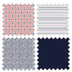 Bacati - Olivia Coral Navy 10 Pc Crib Bedding Set With Long Rail Guard Cover -Baby Products GUEST ff65967e ea27 4f97 ae36 aae31a101003 2
