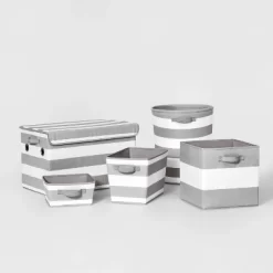 Canvas Striped Kids' Bin - Pillowfort™ -Baby Products GUEST ffba7162 489f 4be4 93c1 6a1844d32cab